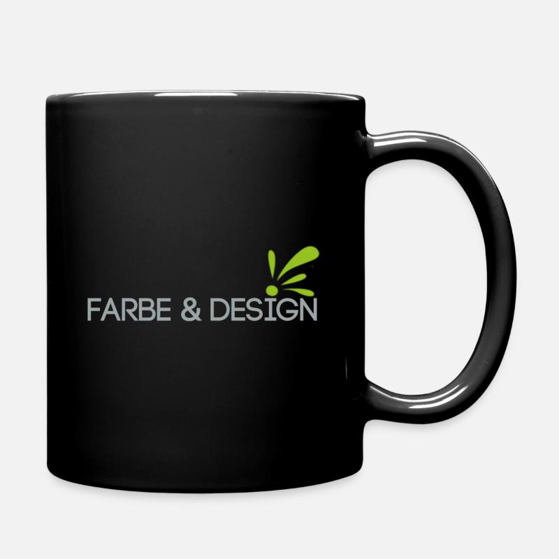 Farbe und Design mit Tropfen - Tasse einfarbig - Schwarz