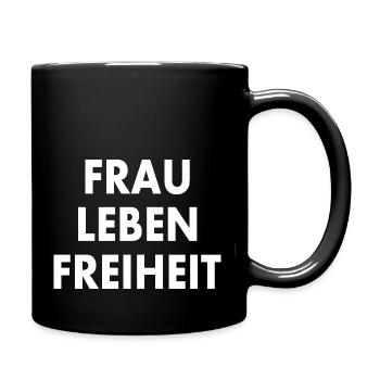 Frau leben freiheit - Tasse einfarbig - Schwarz - Rechts