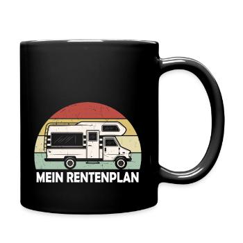 Camper Design – Mein Rentenplan Wohnmobil - Tasse einfarbig - Schwarz - Rechts