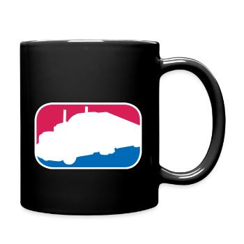 LKW Truck Lastkraftwagen Laster lustiges Geschenk - Tasse einfarbig - Schwarz - Rechts