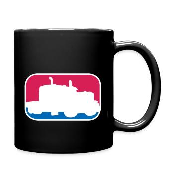 LKW Truck Lastkraftwagen Brummi lustiges Geschenk - Tasse einfarbig - Schwarz - Rechts