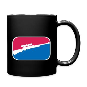Jäger Gewehr Büchse Jagd cooles lustiges Geschenk - Tasse einfarbig - Schwarz - Rechts