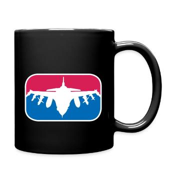 Kampfjet Luftwaffe Soldat Bundeswehr Geschenk - Tasse einfarbig - Schwarz - Rechts