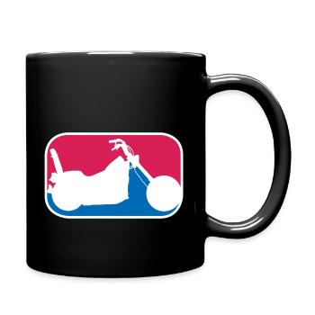 Chopper american Motorrad Highway Biker Geschenk - Tasse einfarbig - Schwarz - Rechts