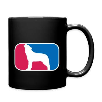 Wolf Hund Wildlife Werwolf lustige Geschenk - Tasse einfarbig - Schwarz - Rechts