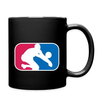 Volleyball Beachvolleyball Volley lustige Geschenk - Tasse einfarbig - Schwarz - Rechts