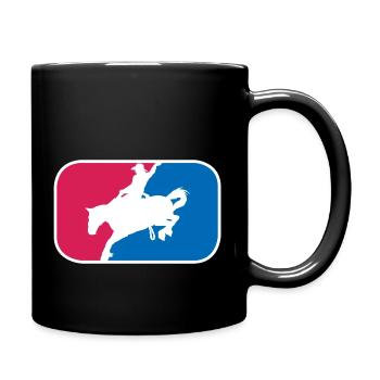 Rodeo Cowboy Reiten Western lustige Geschenk - Tasse einfarbig - Schwarz - Rechts