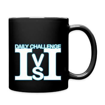 ICH gegen ICH 0 weissKhellblau - Tasse einfarbig - Schwarz - Rechts