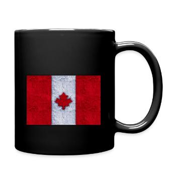 Canada Flag Logo - Full Colour Mug - black - Right