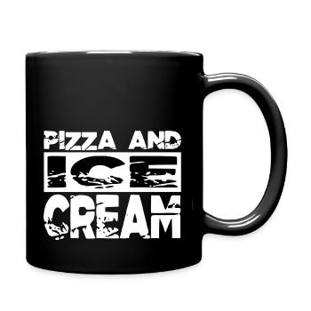 Contenu de chat geek Nourriture drôle Citation Saint-Valentin - Mug uni - noir - Droite