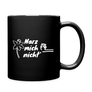 NMN Hand Blume weiss 2022 - Tasse einfarbig - Schwarz - Rechts