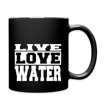 Déclaration d’amour Athlète Drôle de natation T-shirts Natation - Mug uni - noir - Droite