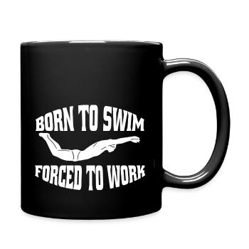 Schwimmverein Schwimmerin Schwimmer Frau Schwimmen - Tasse einfarbig - Schwarz - Rechts