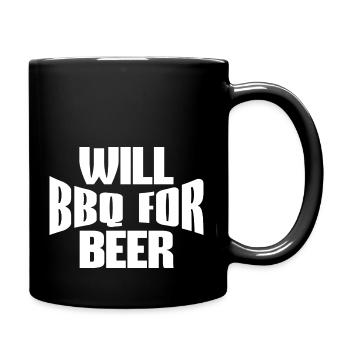 WILL BBQ FÜR BIER - Tasse einfarbig - Schwarz - Rechts