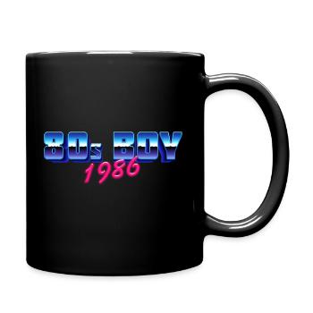 80's Boy 1986, Geburtsshirt - Tasse einfarbig - Schwarz - Rechts