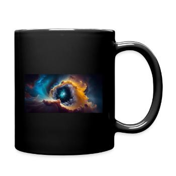 Bluewing Nebula extreme close up Galaxy - Tasse einfarbig - Schwarz - Rechts