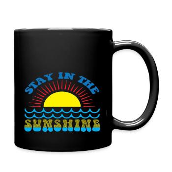 Restez au soleil - Mug uni - noir - Droite