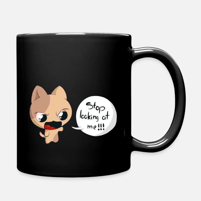 Stop looking ot me!!! - Tasse einfarbig - Schwarz