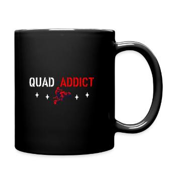 Quad-Süchtige - Tasse einfarbig - Schwarz - Rechts