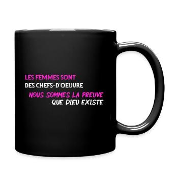 Femmes chefs d'oeuvre PNK WE - Mug uni - noir - Droite