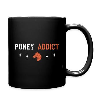 Pony-Süchtiger - Tasse einfarbig - Schwarz - Rechts