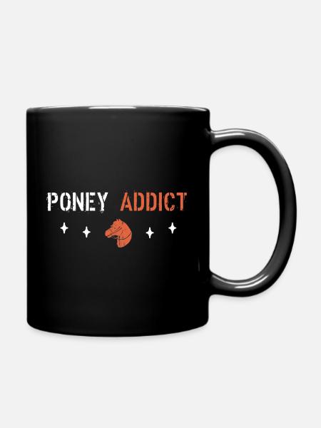Poney addict - Mug uni - noir
