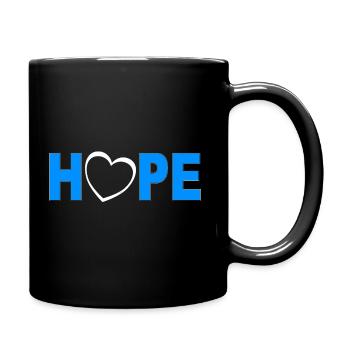 Hope with heart - Full Colour Mug - black - Right