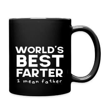 World´s Best Farter I mean Father - Tasse einfarbig - Schwarz - Rechts