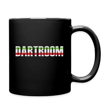 Dartroom multicolor weiss - Tasse einfarbig - Schwarz - Rechts