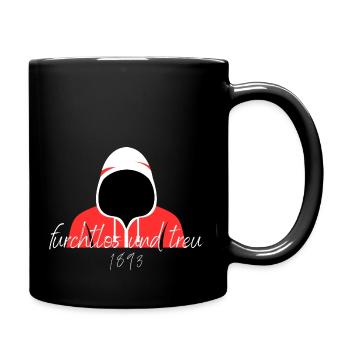 furchtlos und treu - Tasse einfarbig - Schwarz - Rechts