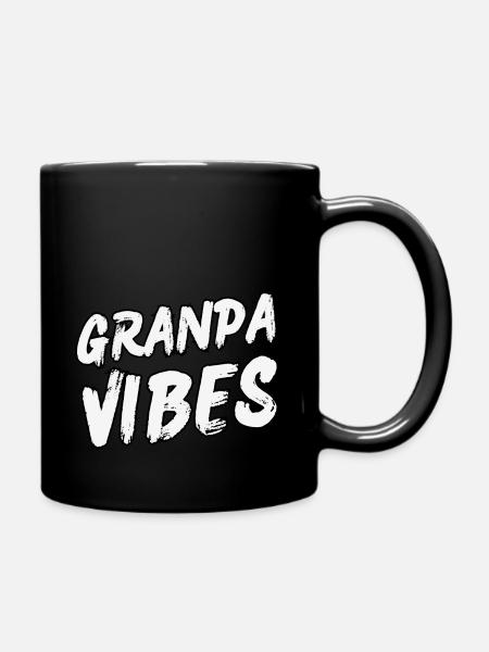 Opa-Vibes - Tasse einfarbig - Schwarz