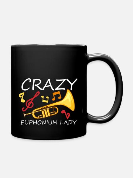 Crazy Euphonium Lady - Tasse einfarbig - Schwarz