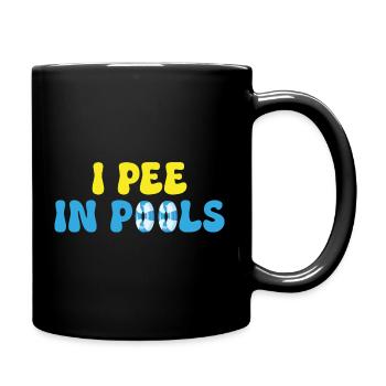 I pee in pools - Full Colour Mug - black - Right