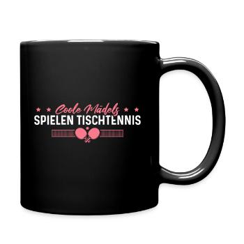 Tischtennisspielerin Mädels spielen Tischtennis - Tasse einfarbig - Schwarz - Rechts