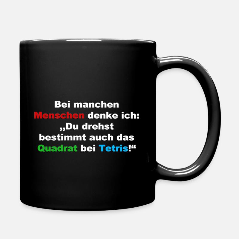 Bei manchen Menschen.. - Tasse einfarbig - Schwarz