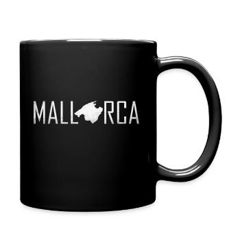 Mallorca, Malle, Urlaub - Tasse einfarbig - Schwarz - Rechts
