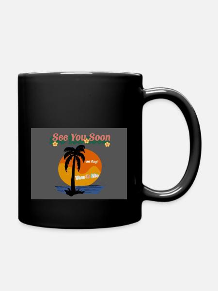 Wir sehn uns bald - Tasse einfarbig - Schwarz