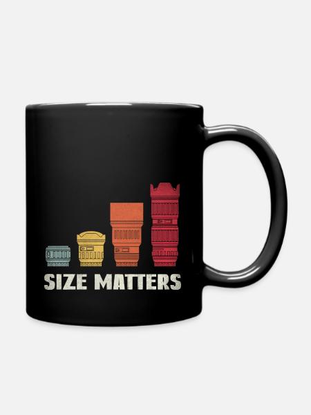 Size Matters - Tasse einfarbig - Schwarz