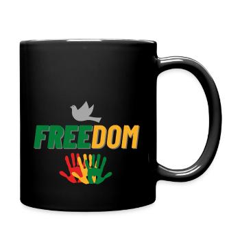 Freedom - Tasse einfarbig - Schwarz - Rechts