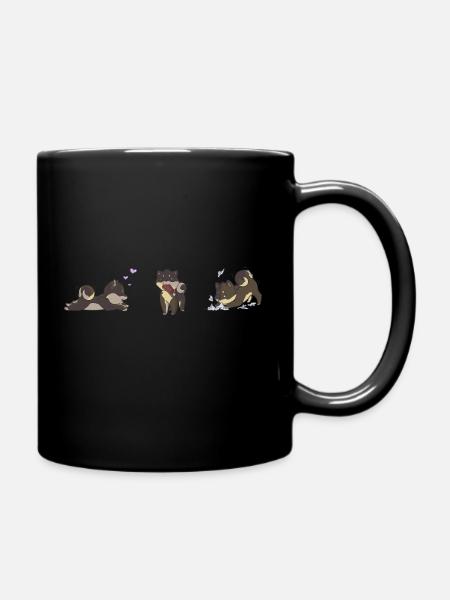 shiba - Tasse einfarbig - Schwarz