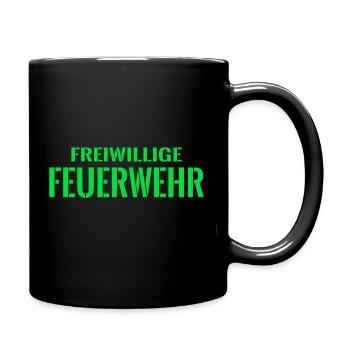 Freiwillige Feuerwehr Sprüche - Tasse einfarbig - Schwarz - Rechts
