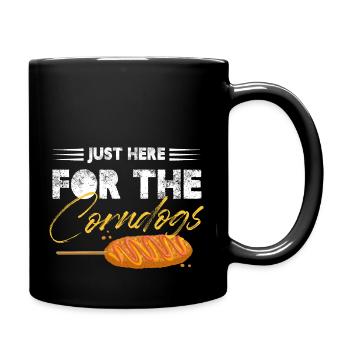 Juste ici pour les chiens de maïs - Mug uni - noir - Droite