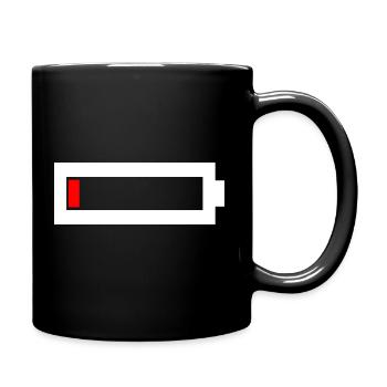 Battery empty - Full Colour Mug - black - Right