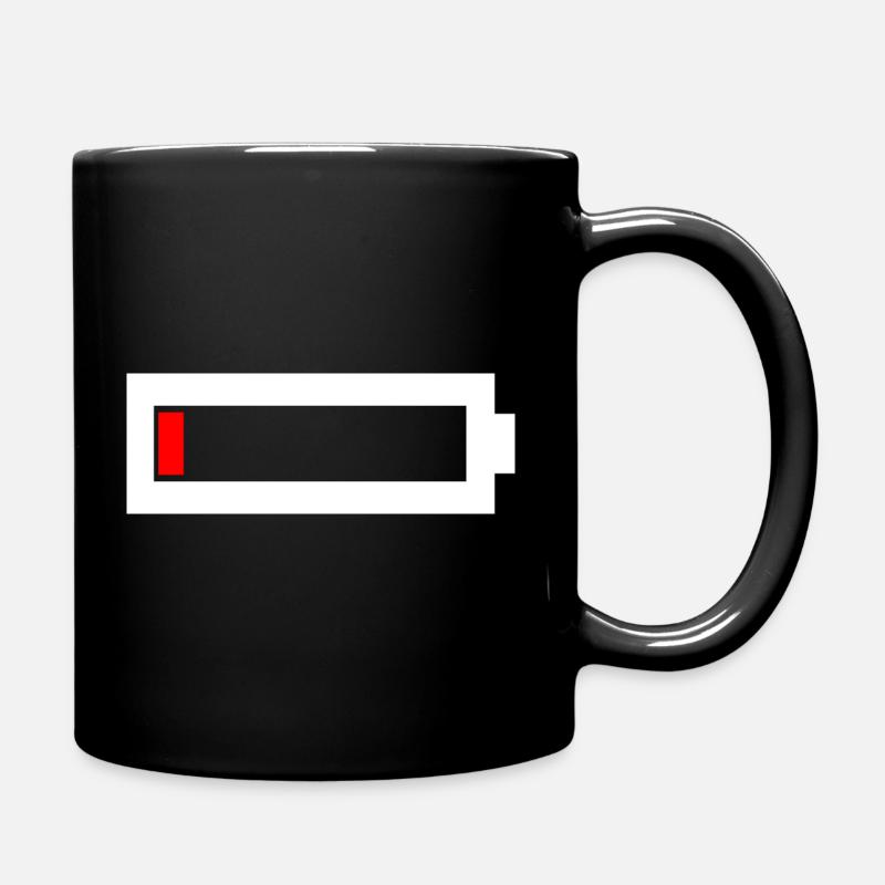Akku leer - Tasse einfarbig - Schwarz