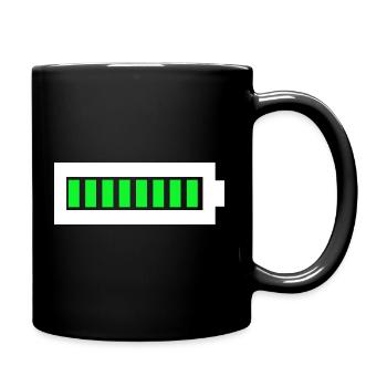 Battery full - Full Colour Mug - black - Right