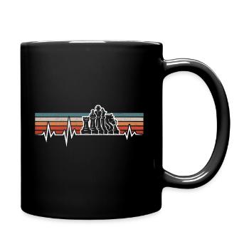 CHESS HEARTBEAT ECG CHESS PIECES CHESS PLAYER - Full Colour Mug - black - Right