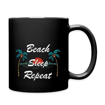 Beach Sleep Repeat5 - Mug uni - noir - Droite