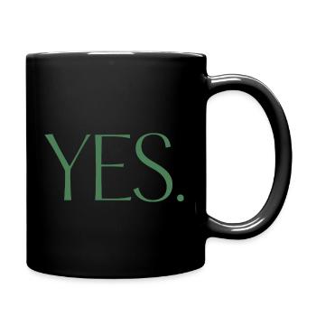 YES. One shirt, one word. - Full Colour Mug - black - Right