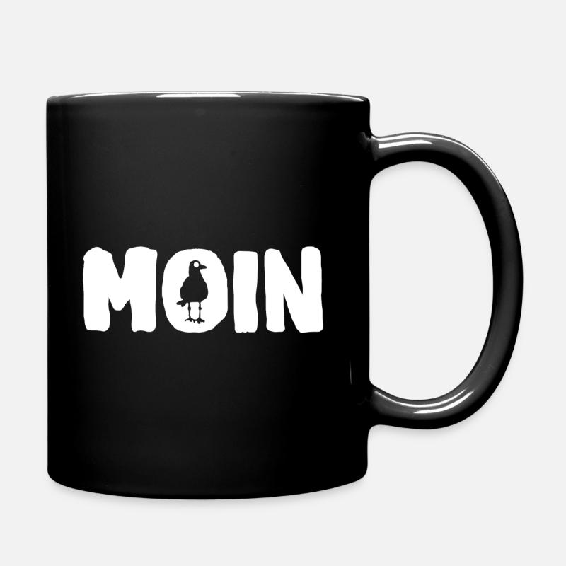 Moin Ostsee Nordsee - Sturmflut Kollektion - Tasse einfarbig - Schwarz