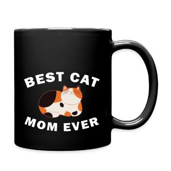 Calico Cat Mom Beste Kätzchenmutter aller Zeiten - Tasse einfarbig - Schwarz - Rechts